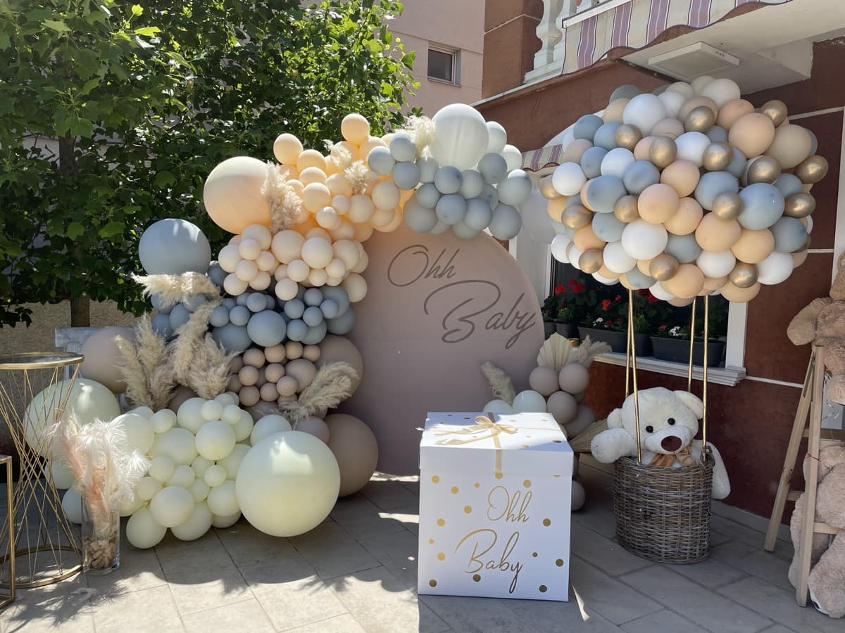 Pastelna Ohh Baby dekoracija za baby shower